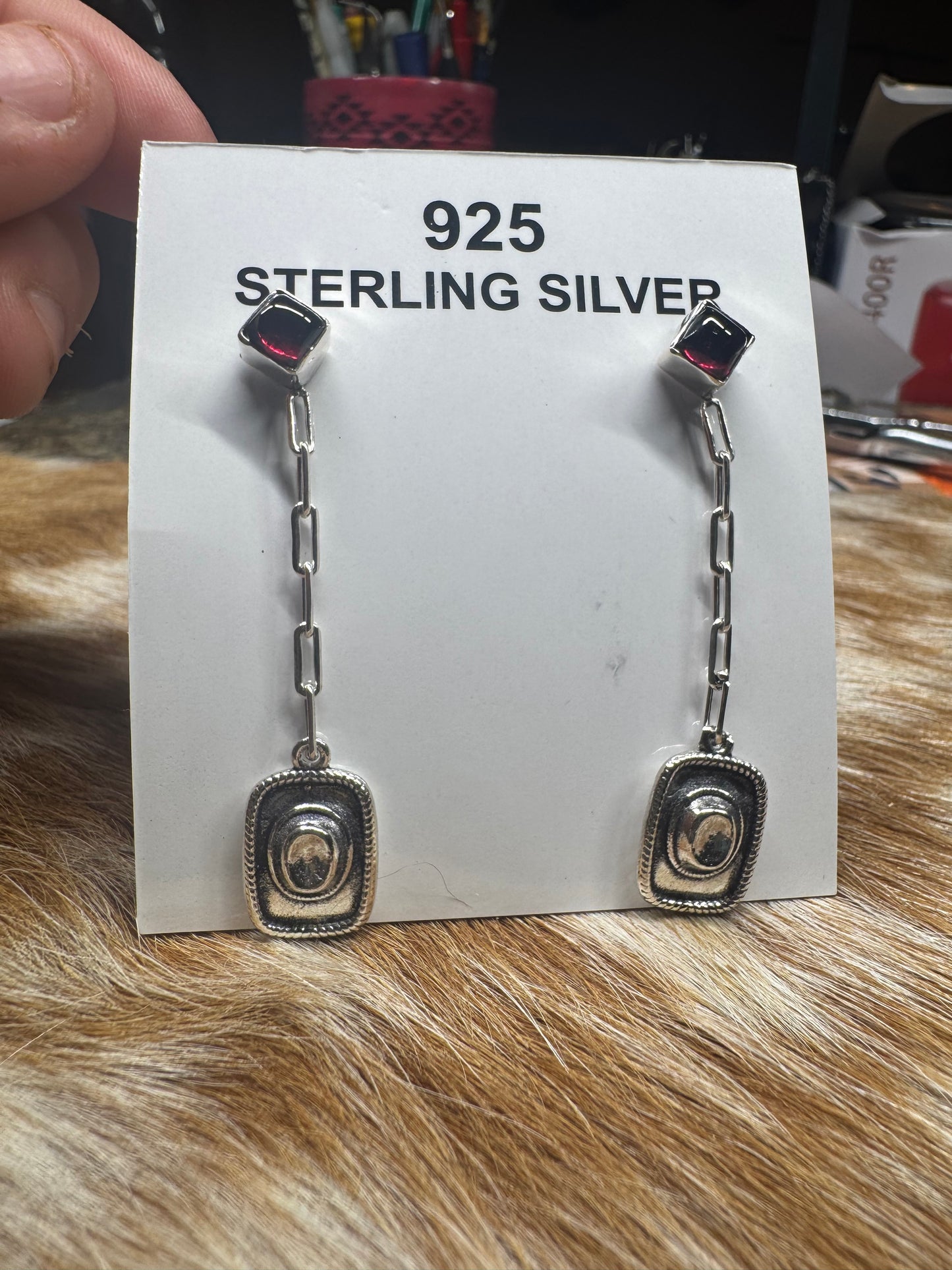 Cowboy Hat Dangle Earrings