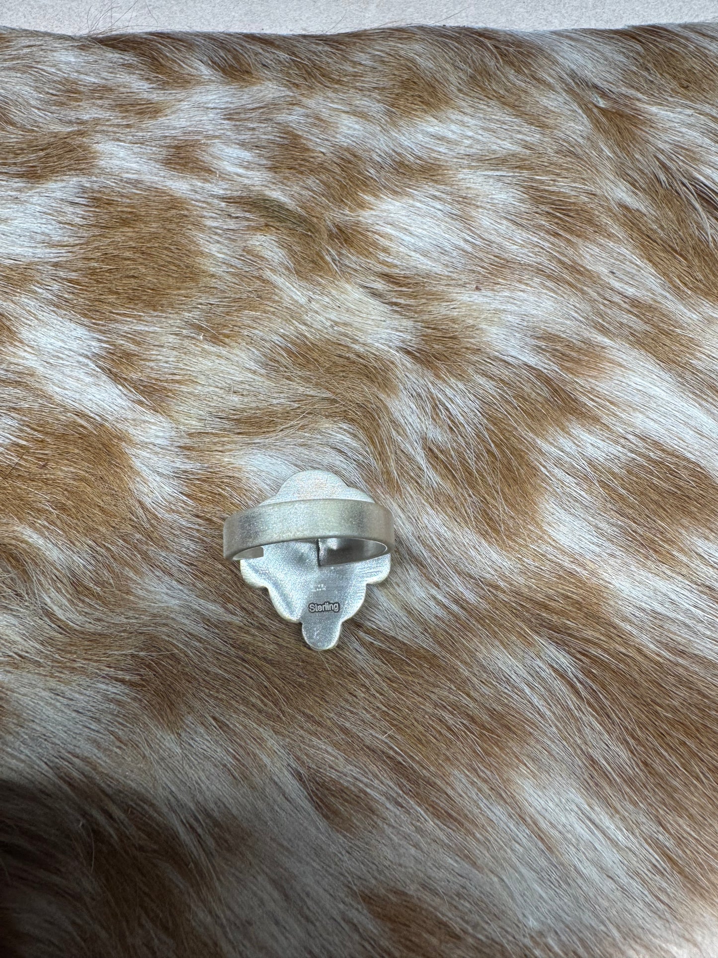 Pink Opal Spade Ring