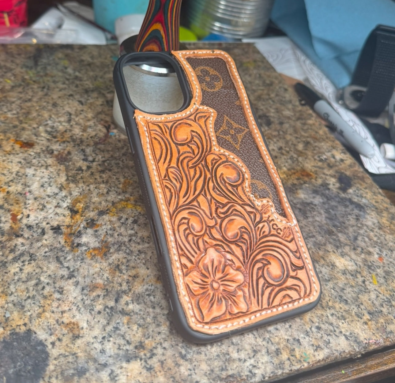 Tooled/Louis Vuitton Phone Case