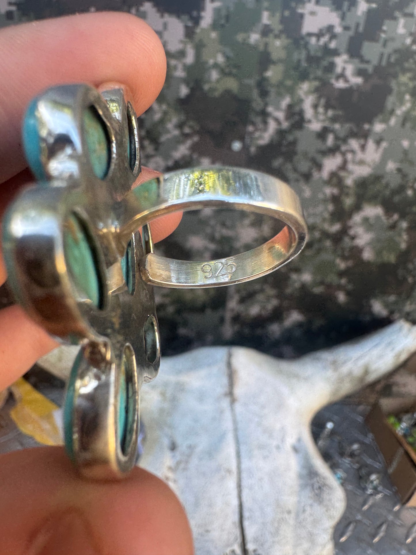 Big Statement Turquoise Cluster Ring