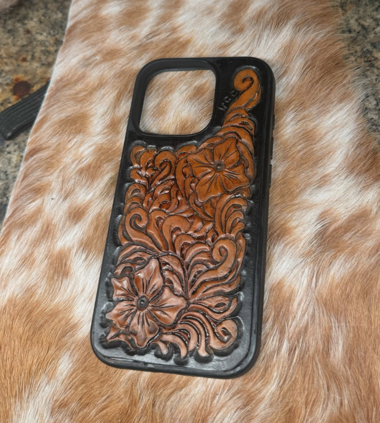 Floral Tooled Phone Case