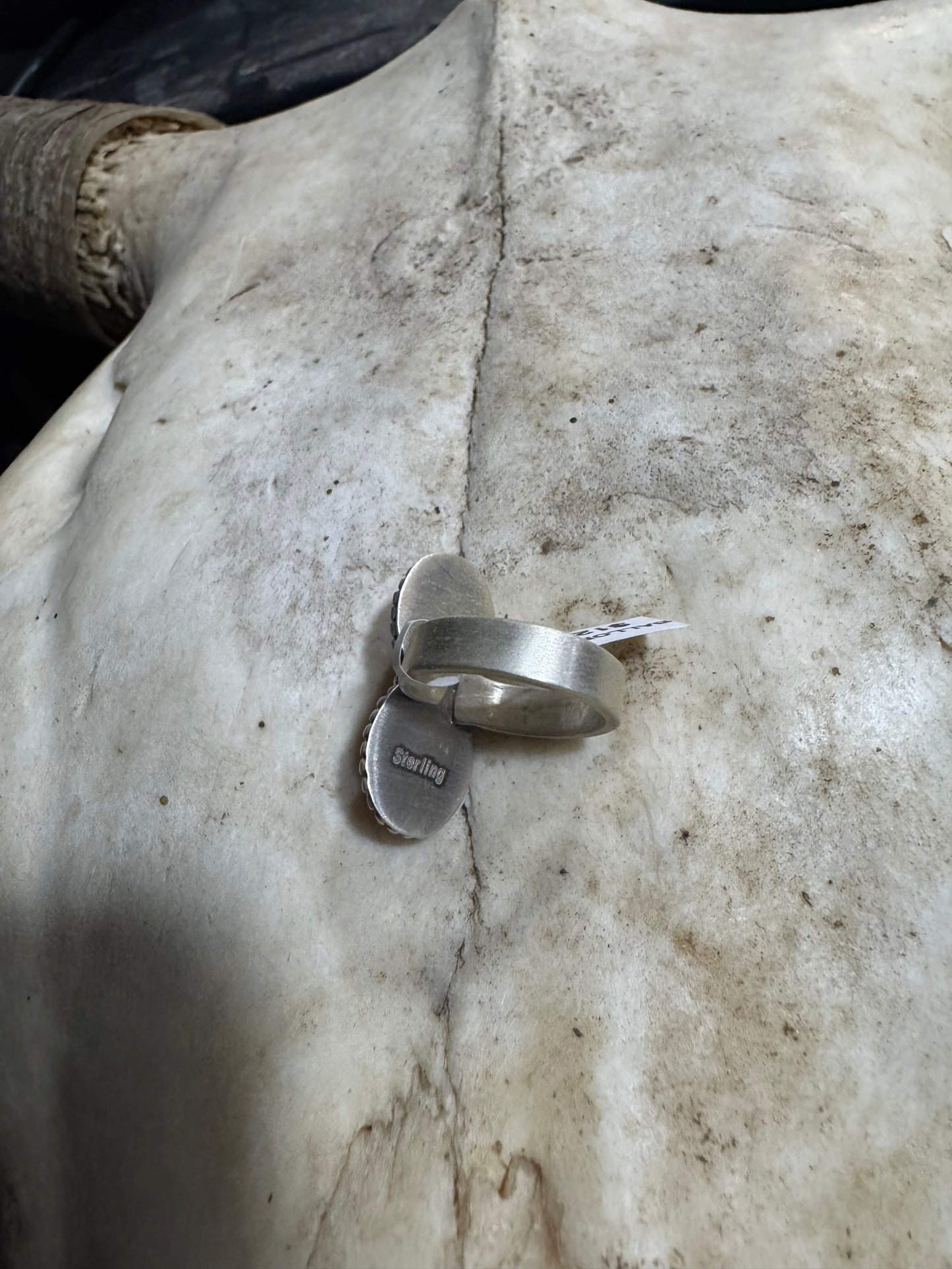 Double Stone Neon Pink Opal Ring