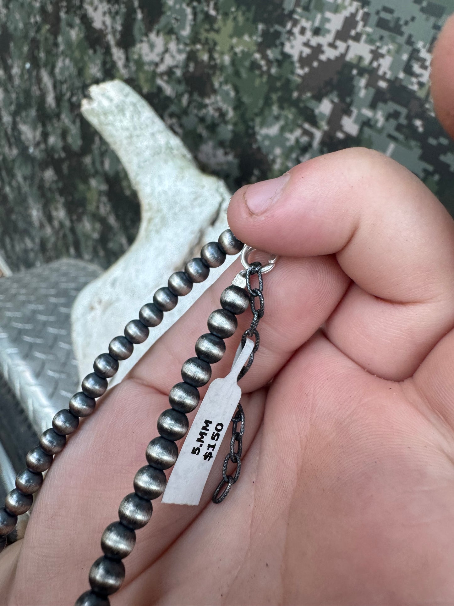 5mm Sterling Silver Pearl Necklace