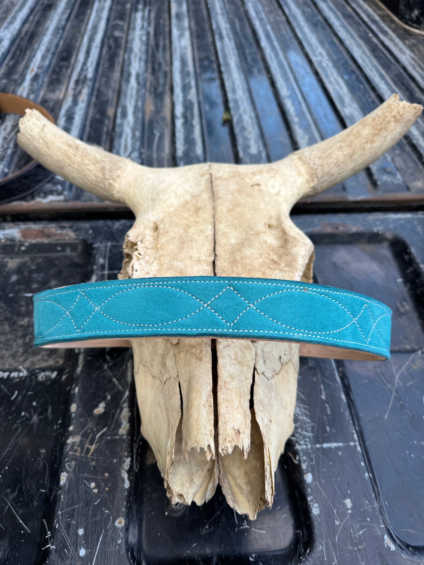 Turquoise Gunslinger Stitch Belt