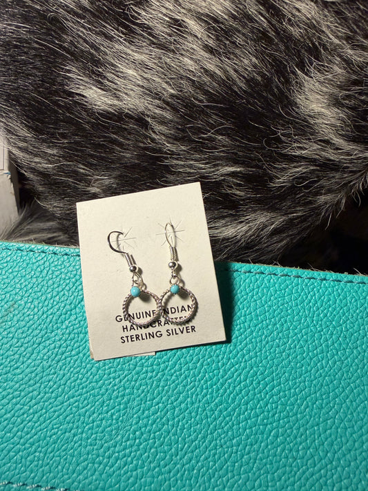 Turquoise and Rope Earring