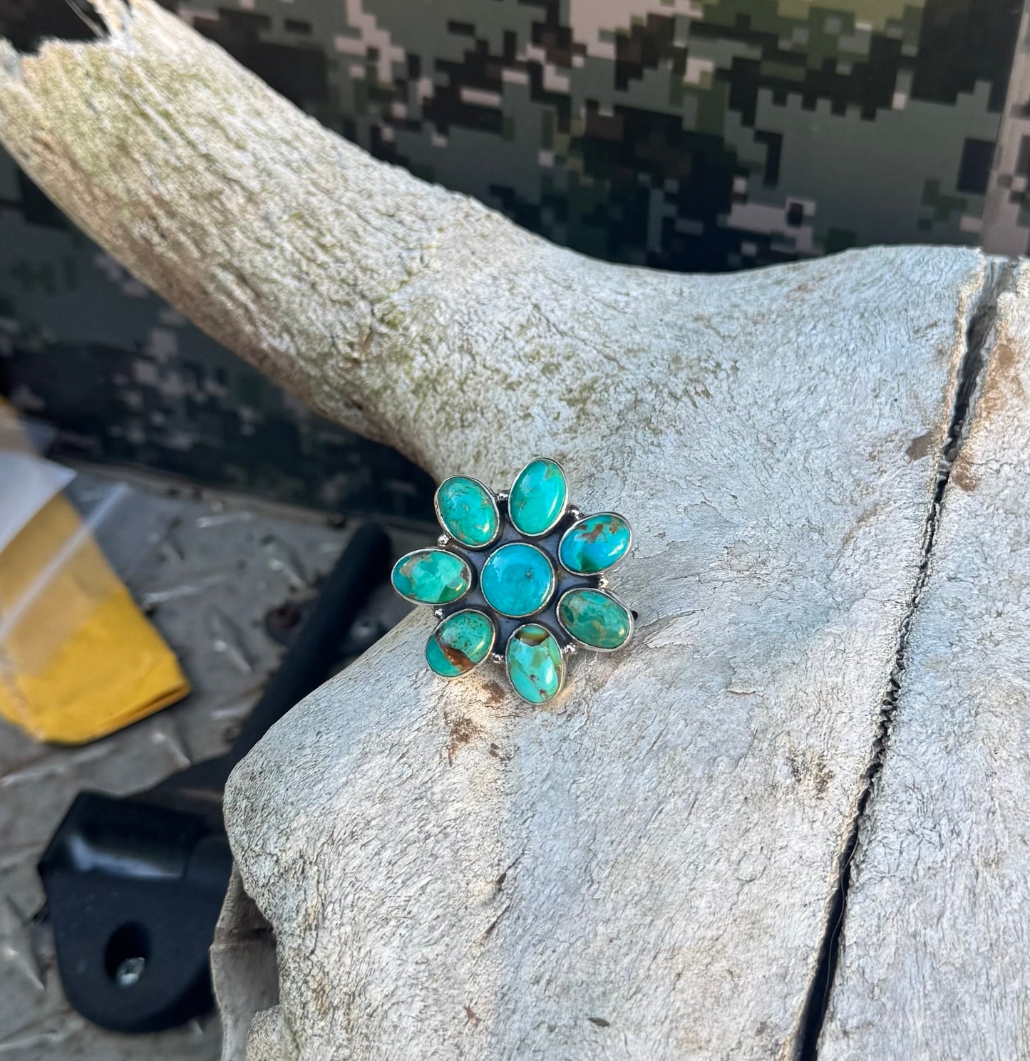 Turquoise Flower Ring