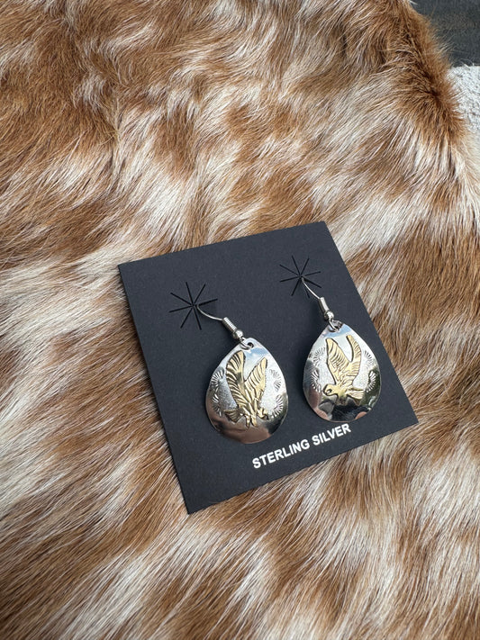 Navajo Made Eagle Earrings