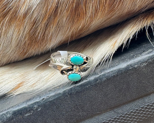 Feather Turquoise Ring