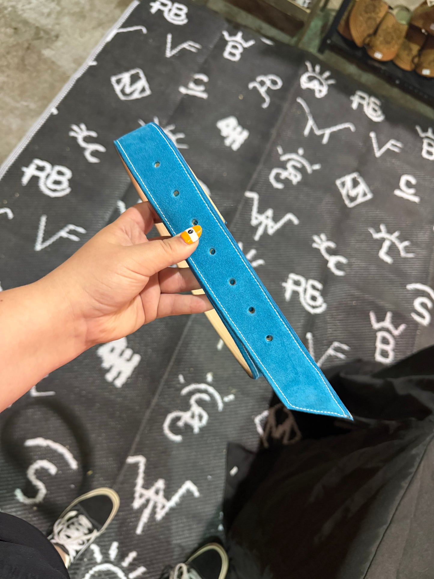 Teal Suede Belt