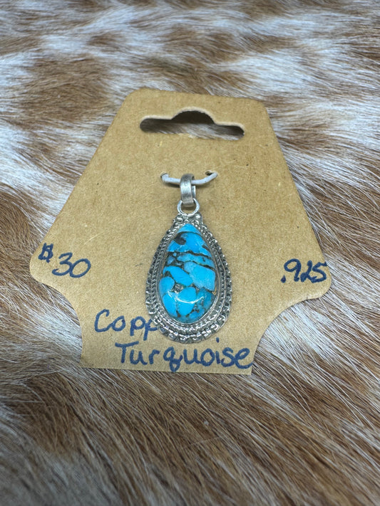 Copper Turquoise Pendent