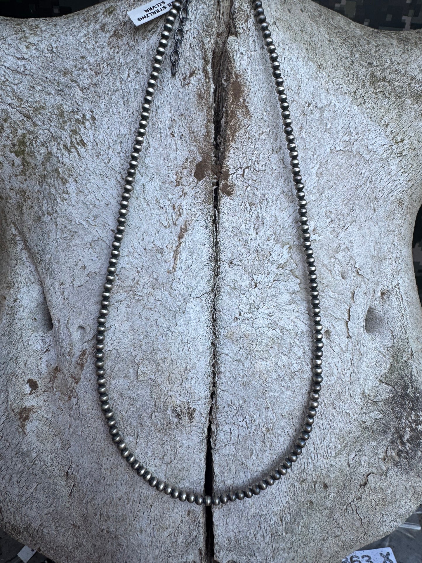 3mm Sterling Silver Pearl Necklace