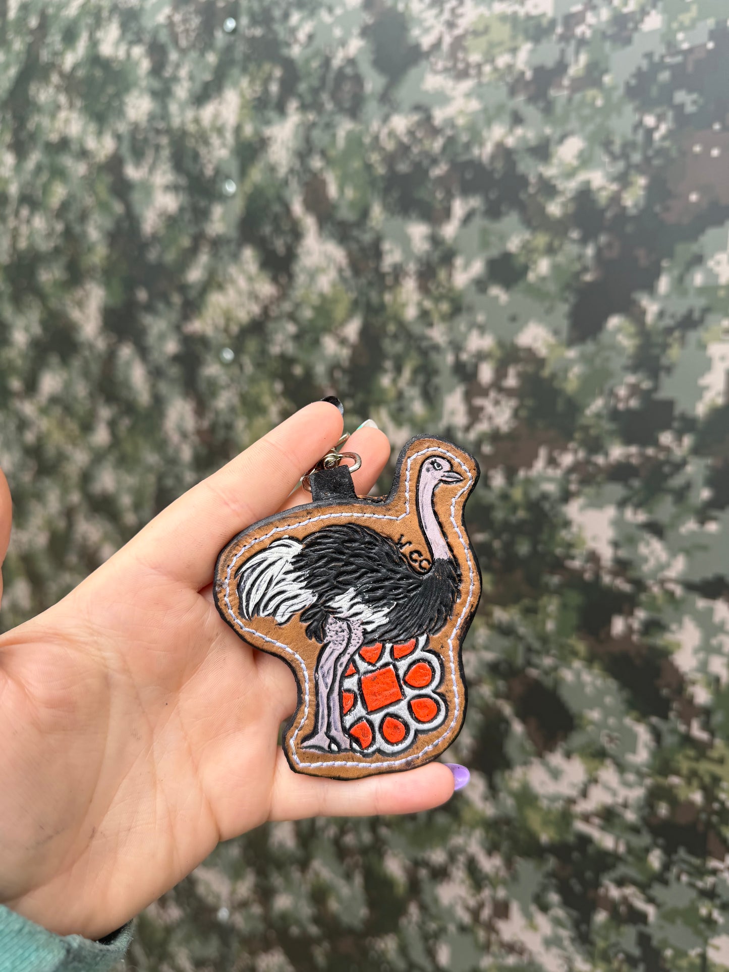 Ostrich Purse Charm
