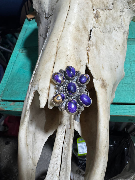 Large Purple Dahlia Ring