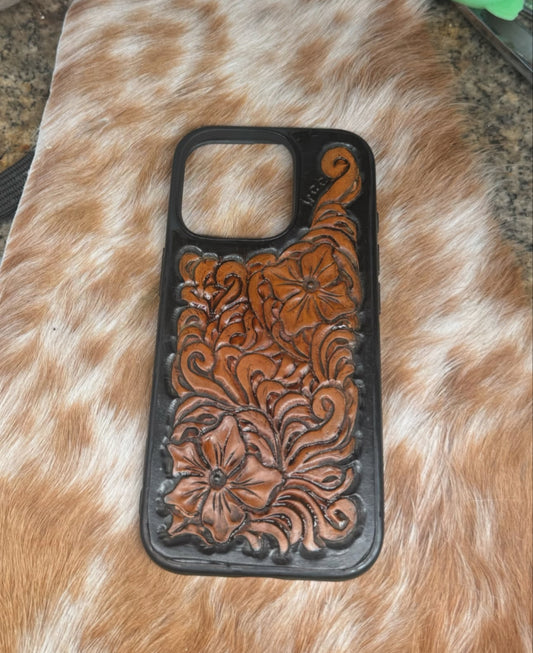 Floral Tooled Phone Case