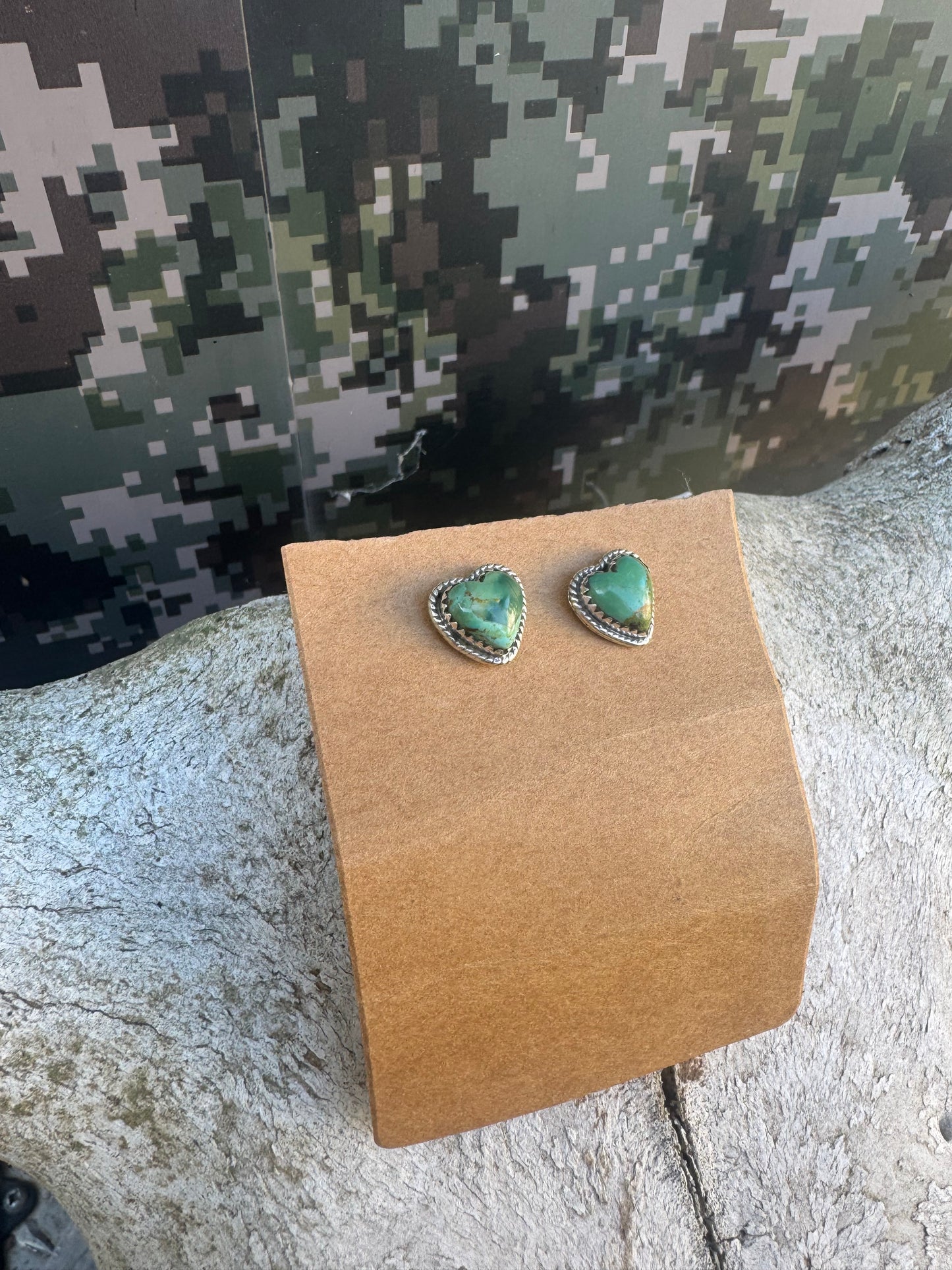 Manas Turquoise Heart Studs
