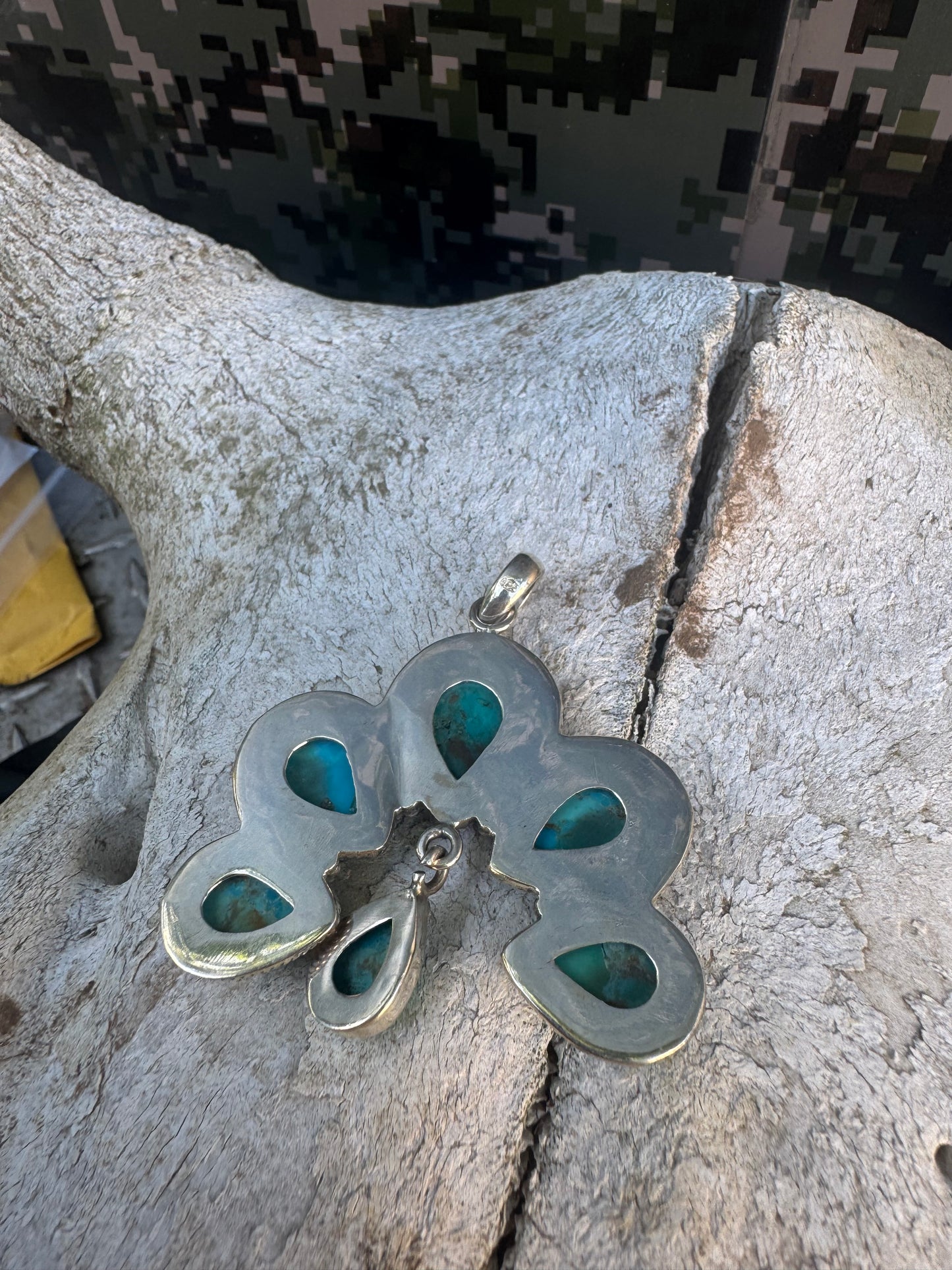 Large Turquoise Naja Pendent
