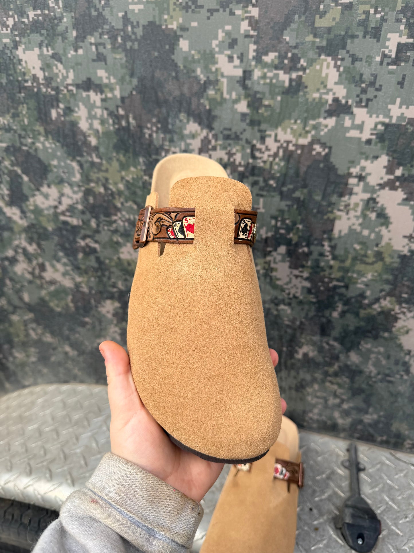 Tooled Leather Cloggs