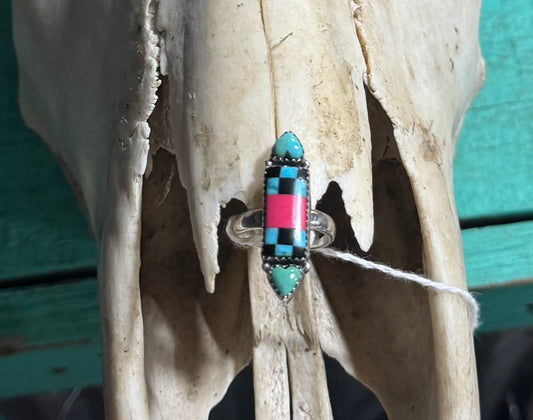 Checkered Heart Ring