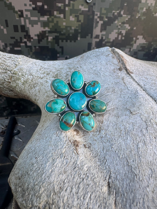 Turquoise Flower Ring