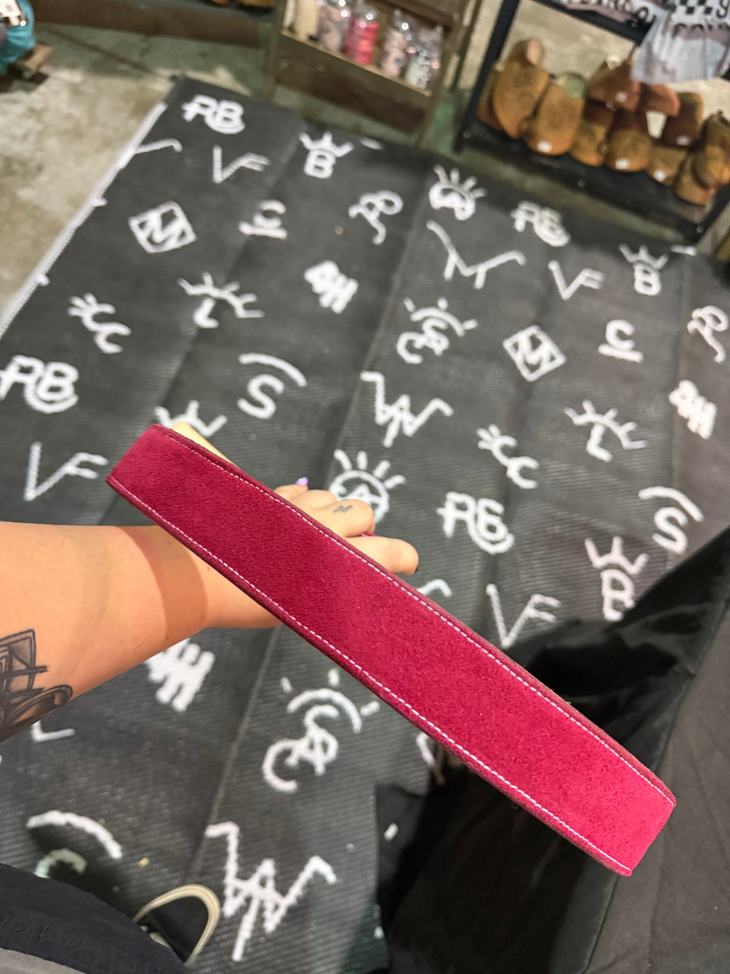 Hot Pink Suede Belt