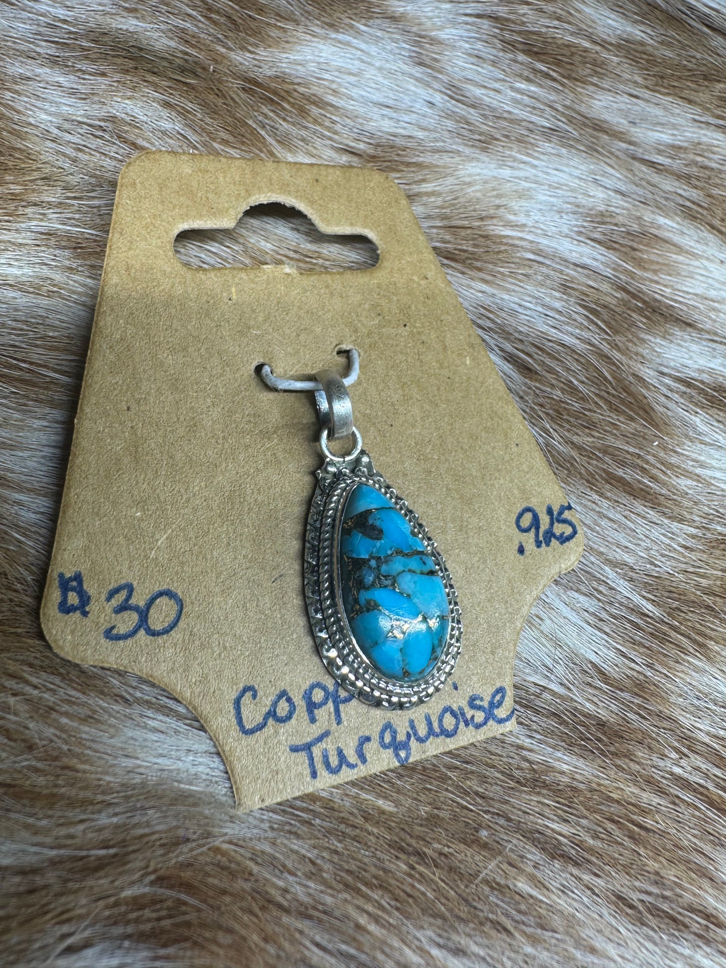 Copper Turquoise Pendent