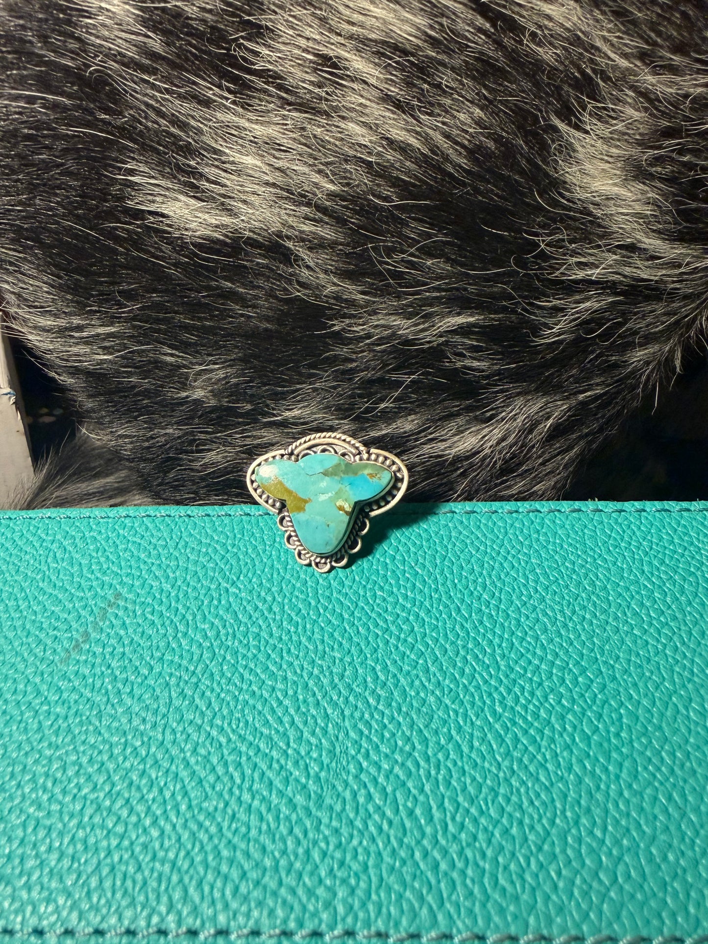 Turquoise Cowhead Ring