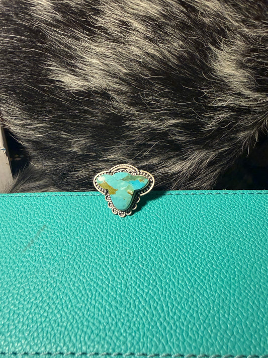 Turquoise Cowhead Ring