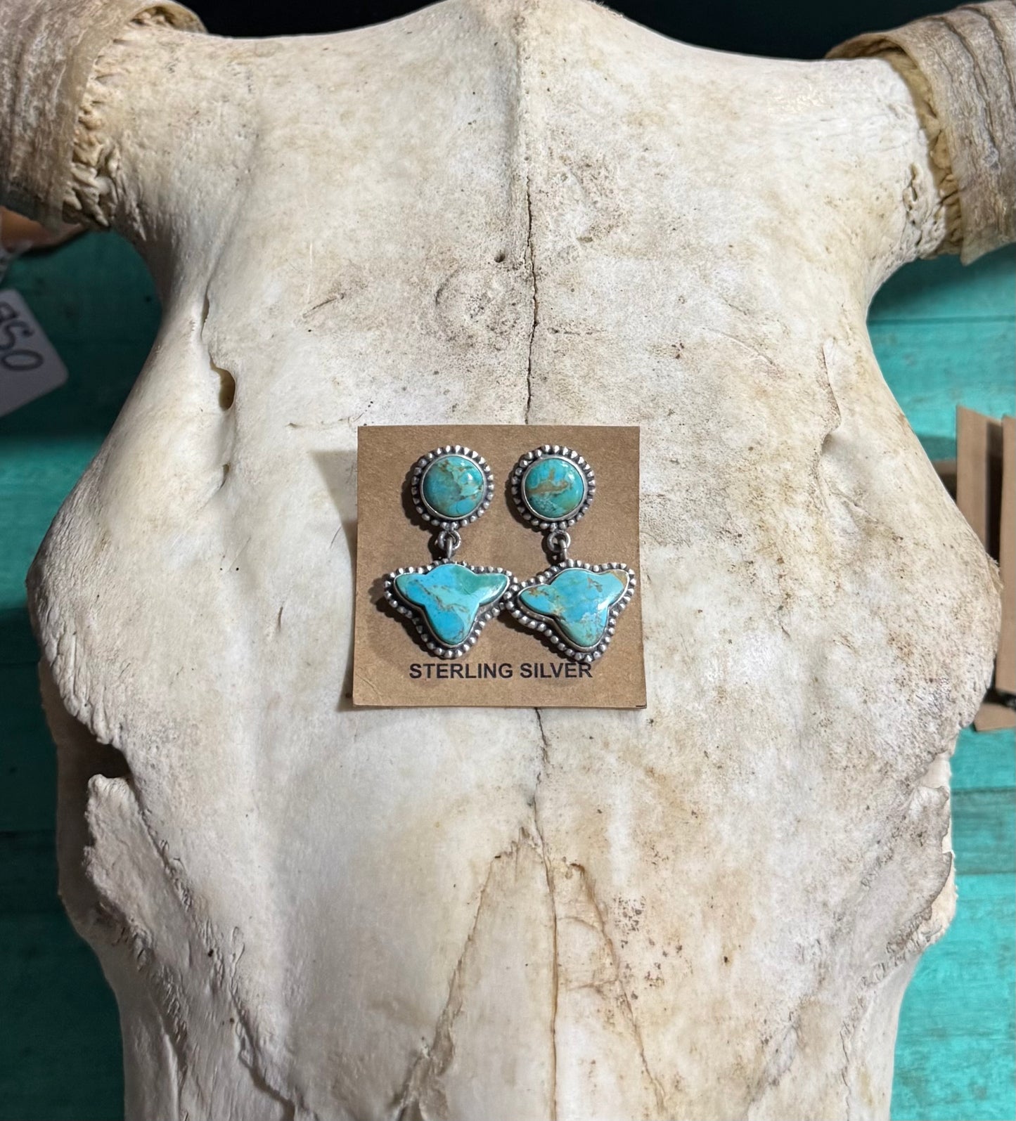 Mojave Turquoise Cow Earrings