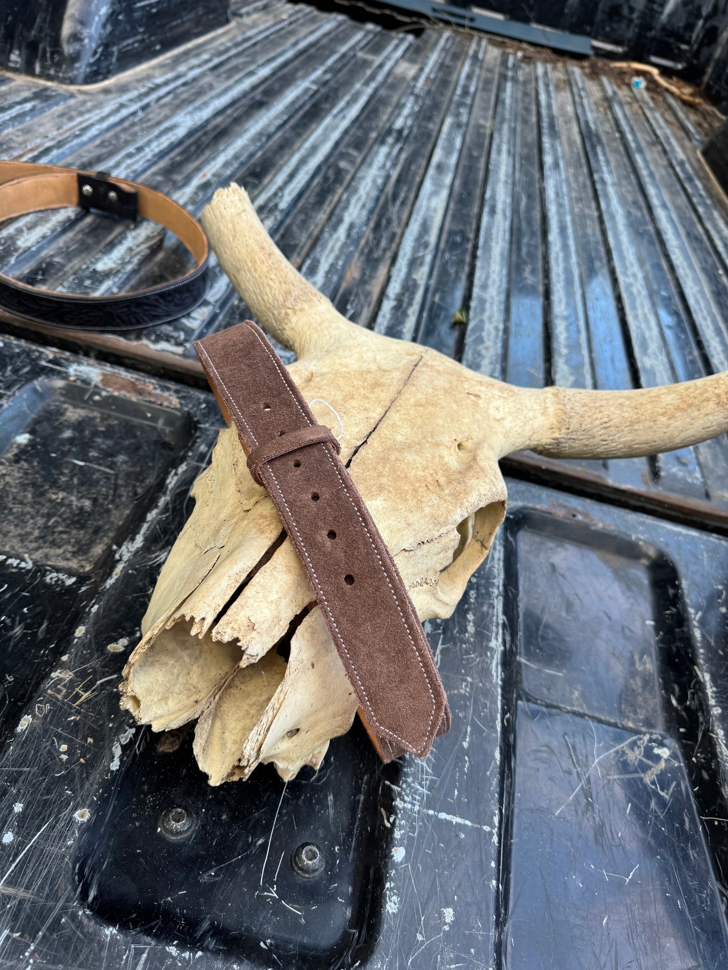 Brown Suede Belt