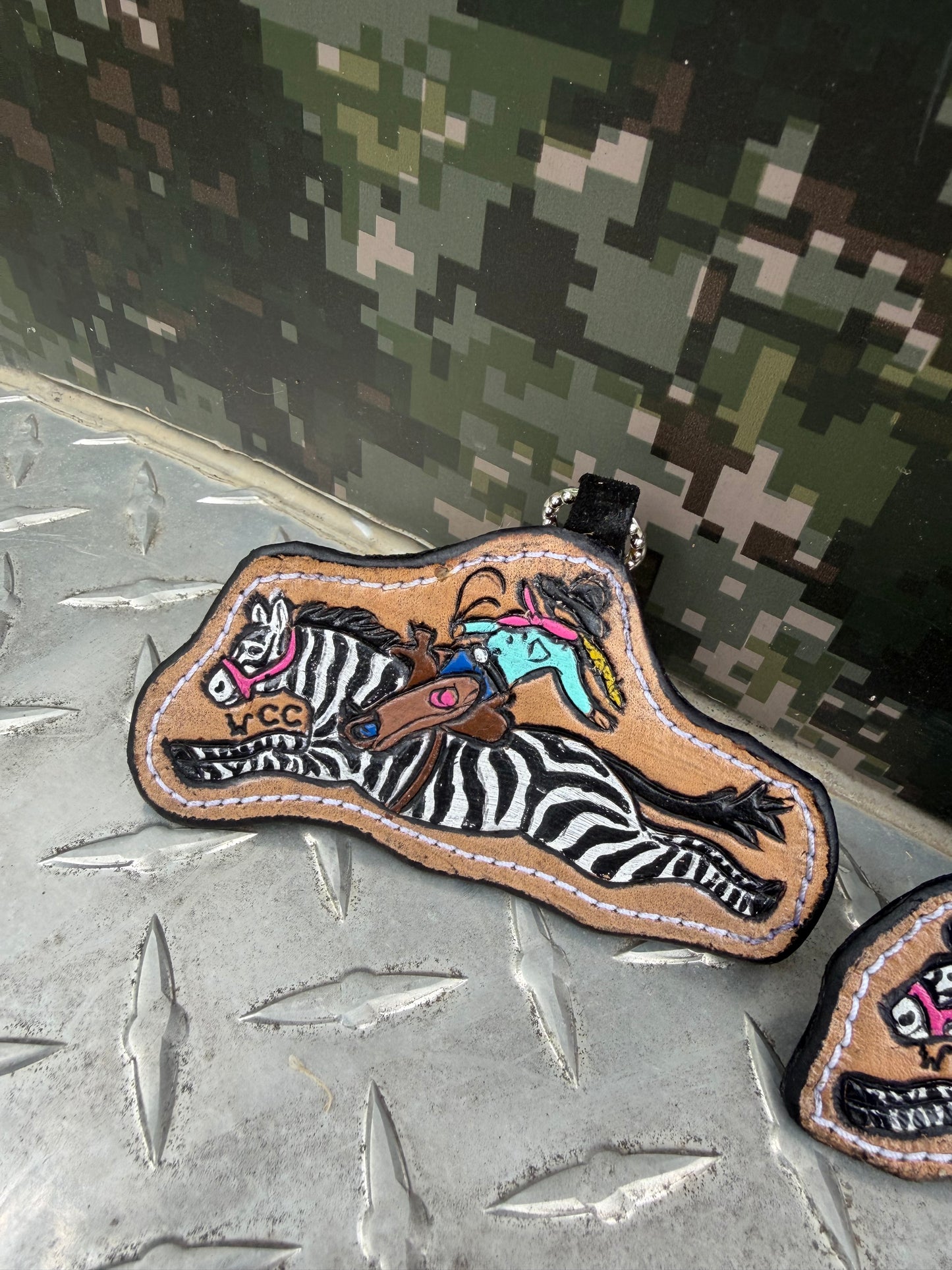 Bucking Zebra Purse Charm