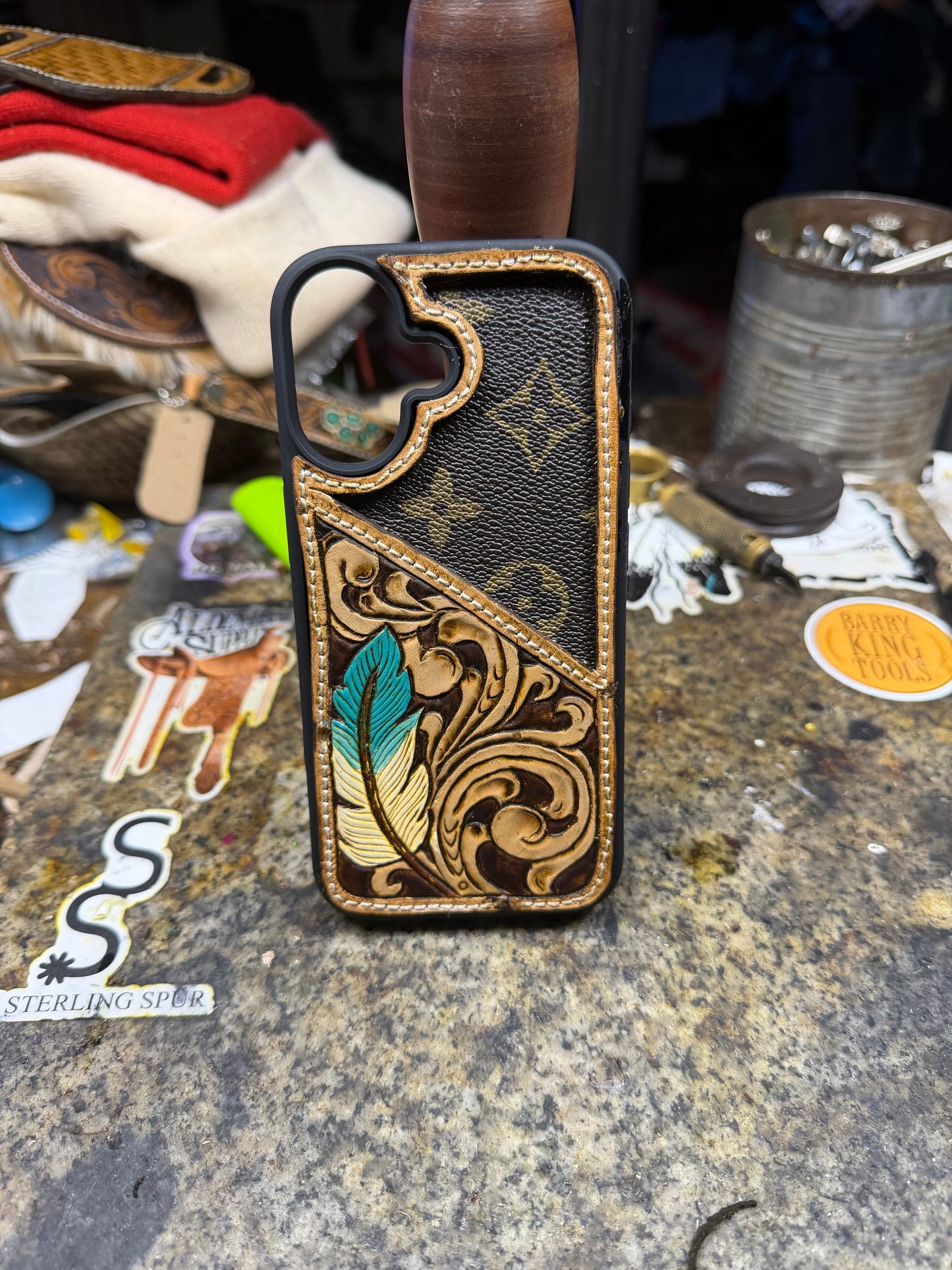 Turquoise Feather Case