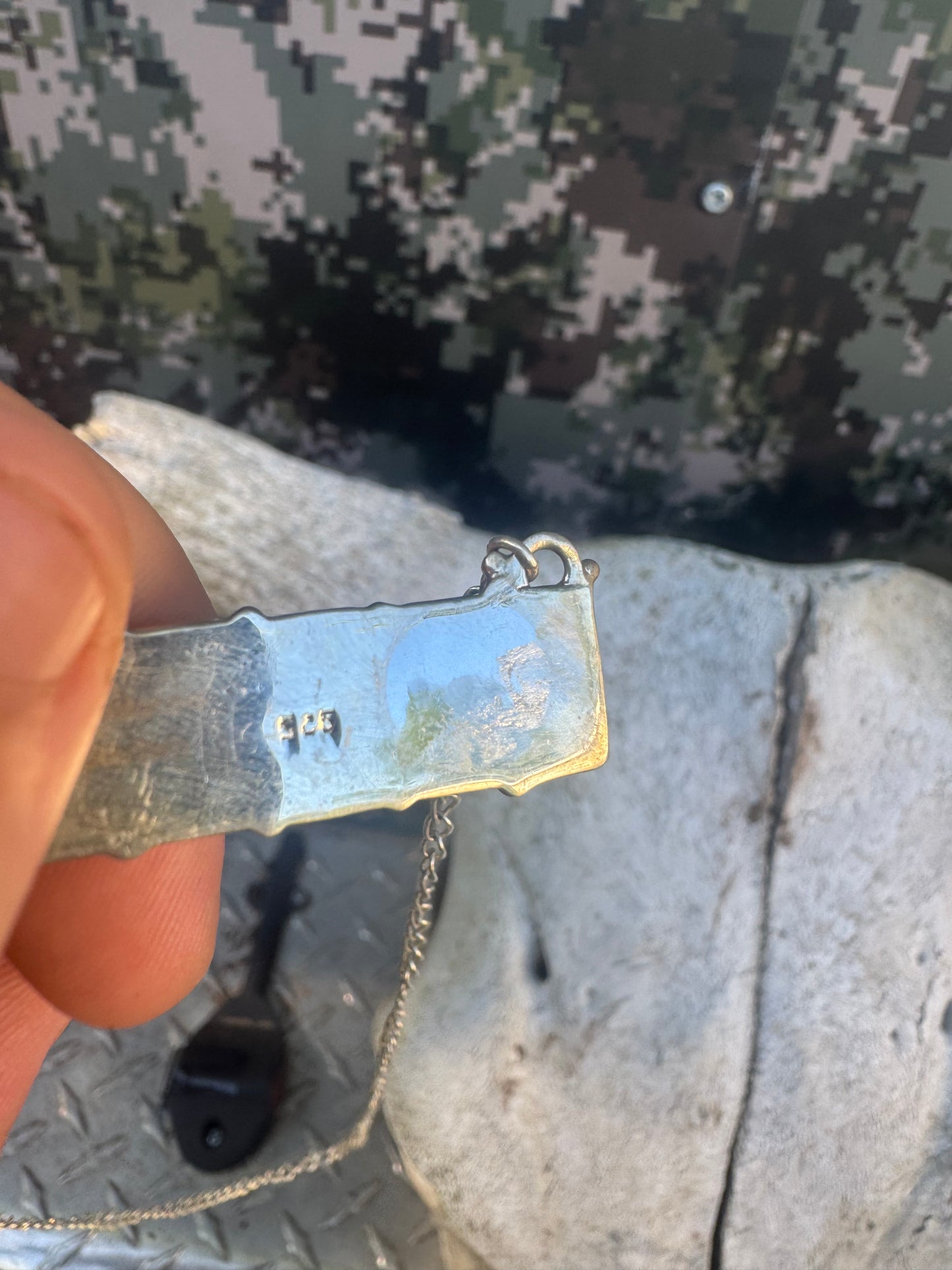 6 Stone Turquoise Bar Necklace