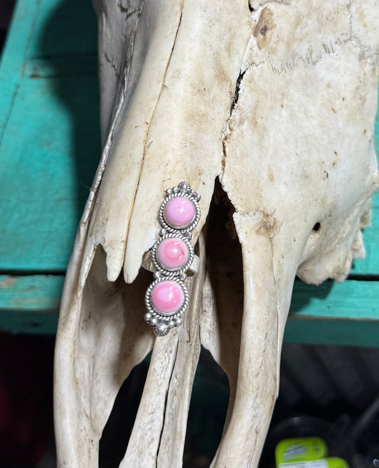 Statement Pink Conch Ring